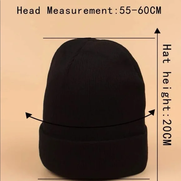 Minimalistic Black Brooklyn Twenty Beanie OS New - Picture 4 of 4